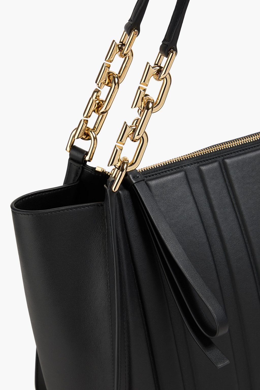 FERRAGAMO حقيبة توت من الجلد بتصميم منقوش