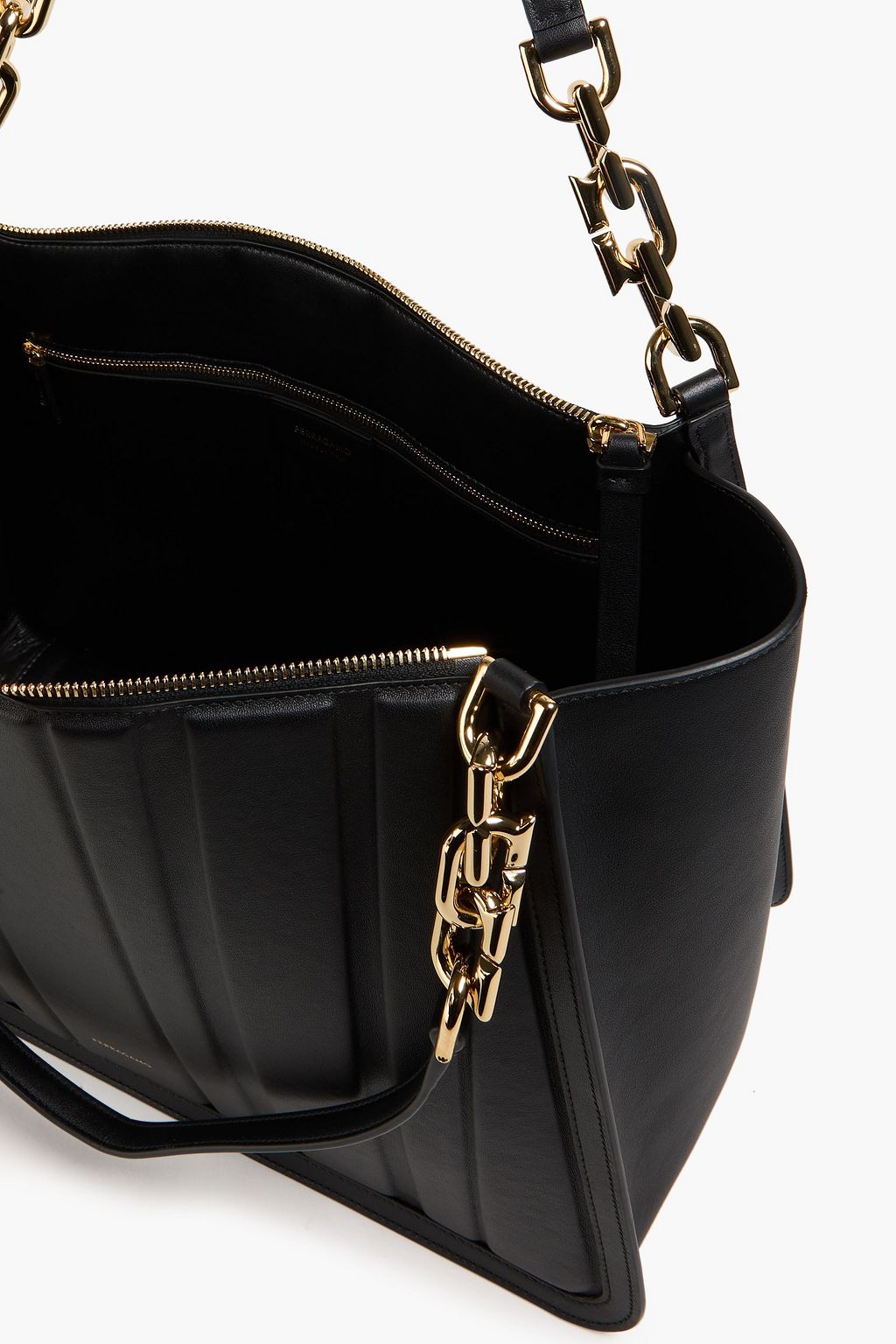 FERRAGAMO حقيبة توت من الجلد بتصميم منقوش