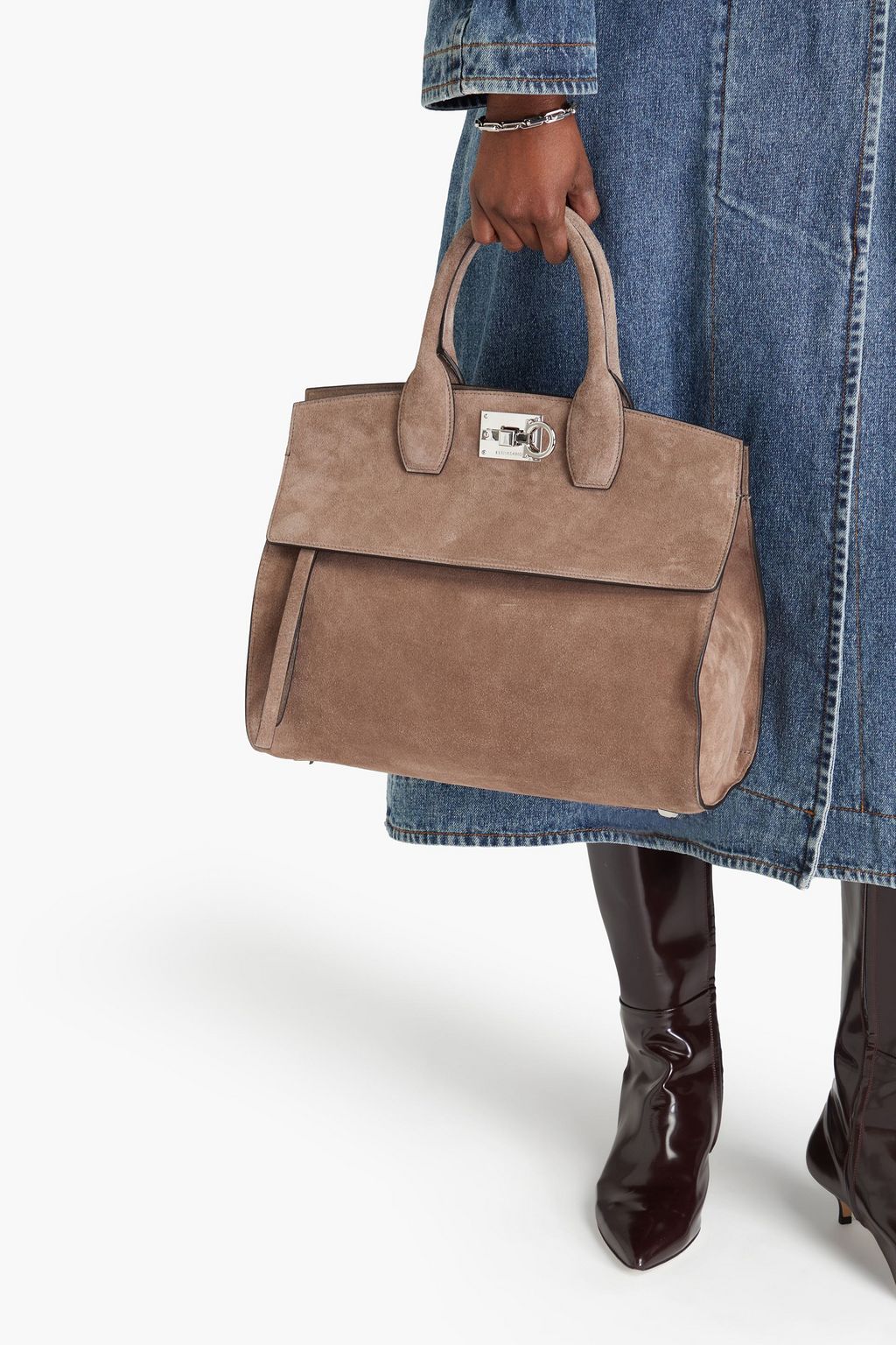 FERRAGAMO Suede tote