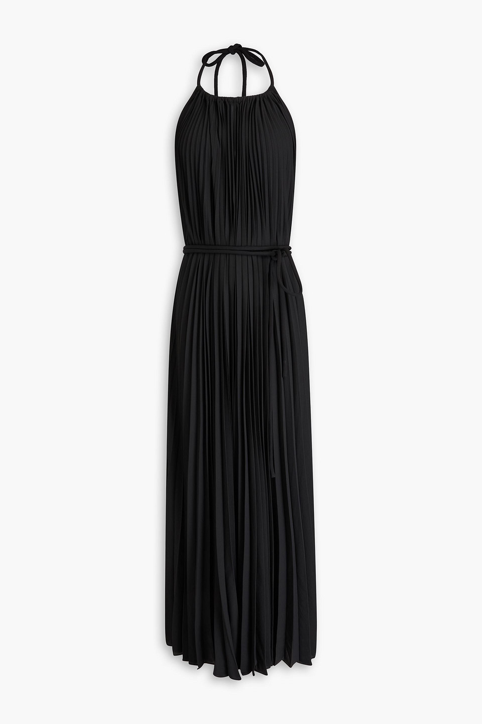 PROENZA SCHOULER PLEATED CREPE HALTERNECK MAXI DRESS