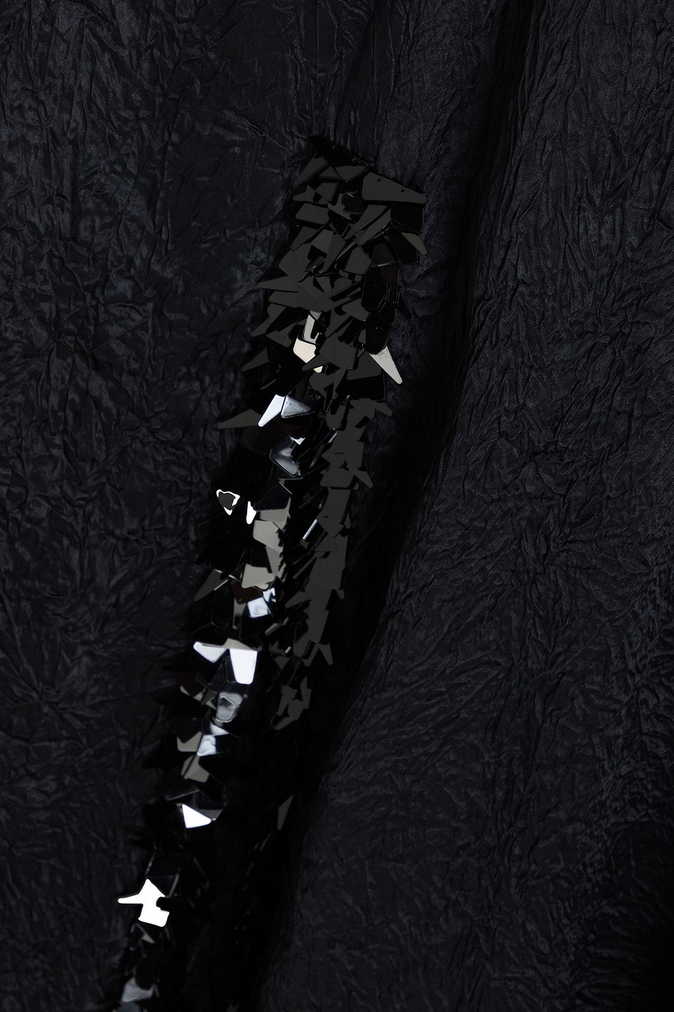 Proenza Schouler Midikleid Aus Satin In Knitteroptik Mit Zierperlen In Schwarz