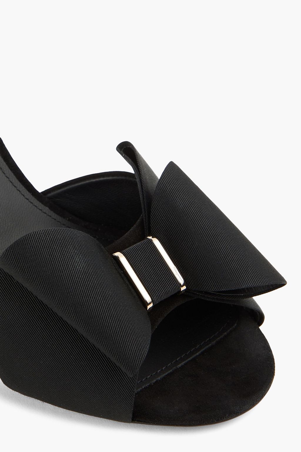 FERRAGAMO صندل Zaira من جلد الشامواه المزين بربطة على شكل فراشة