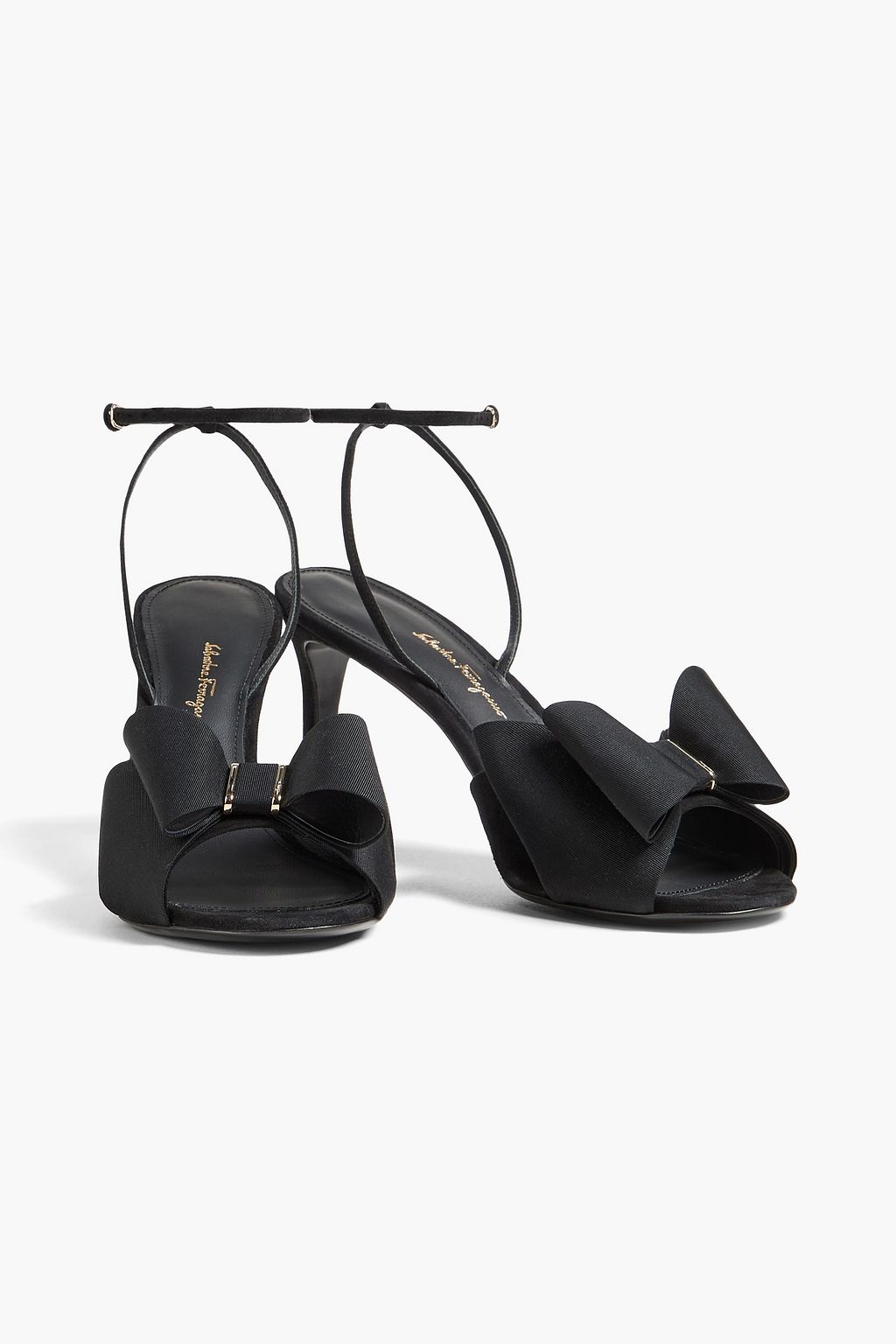 FERRAGAMO صندل Zaira من جلد الشامواه المزين بربطة على شكل فراشة