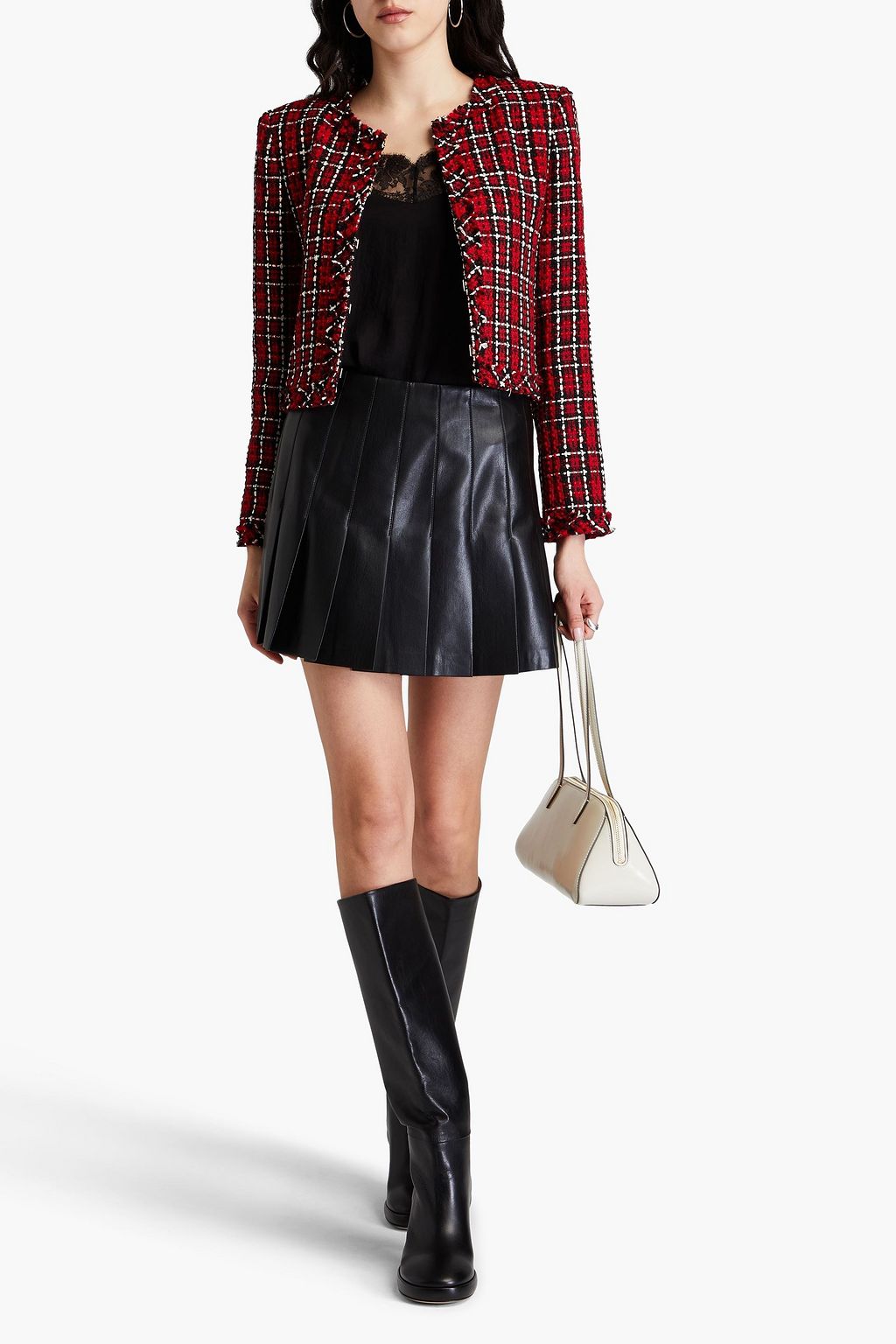 ALICE + OLIVIA تنورة قصيرة بكسرات