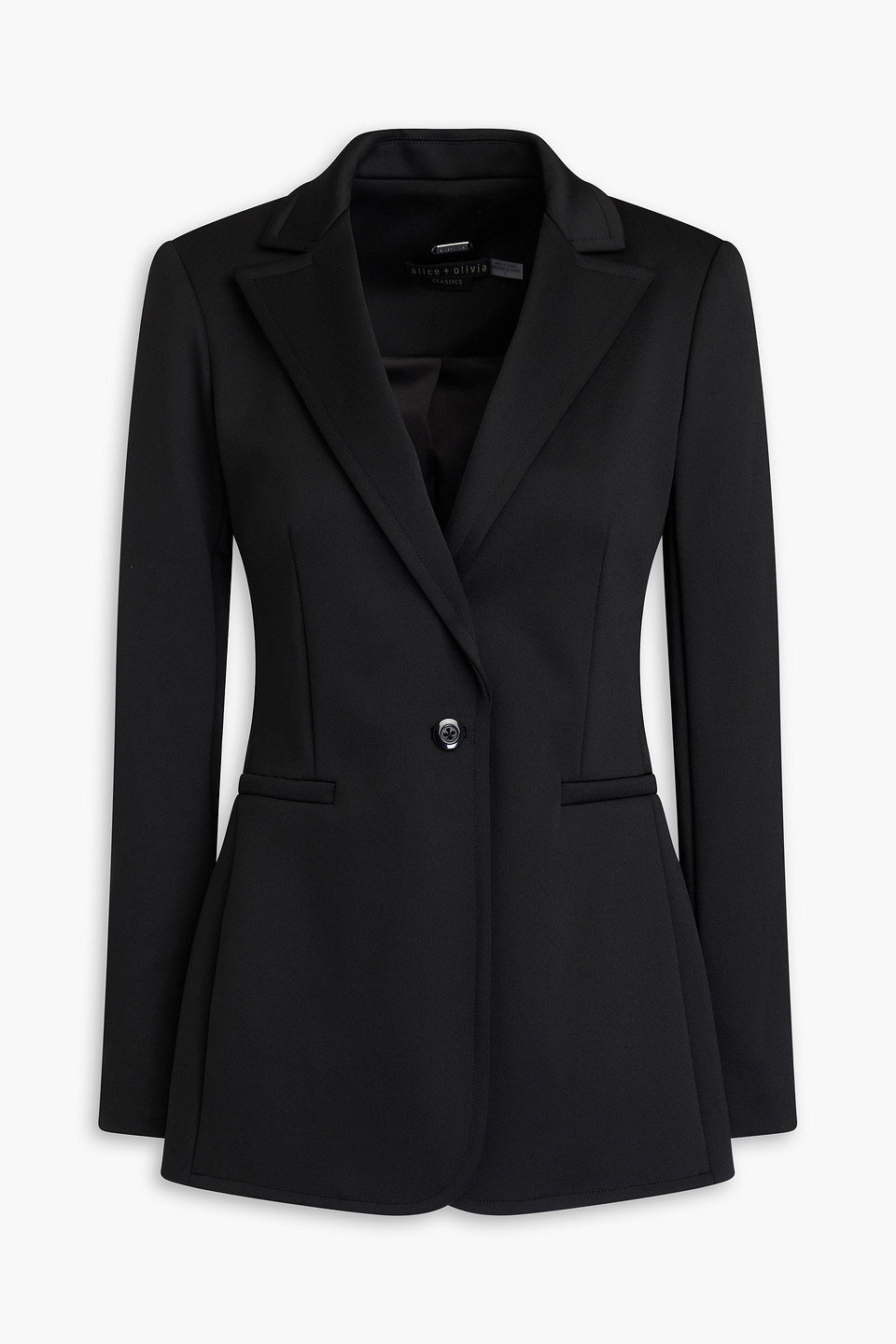Alice And Olivia Jersey Blazer In Black