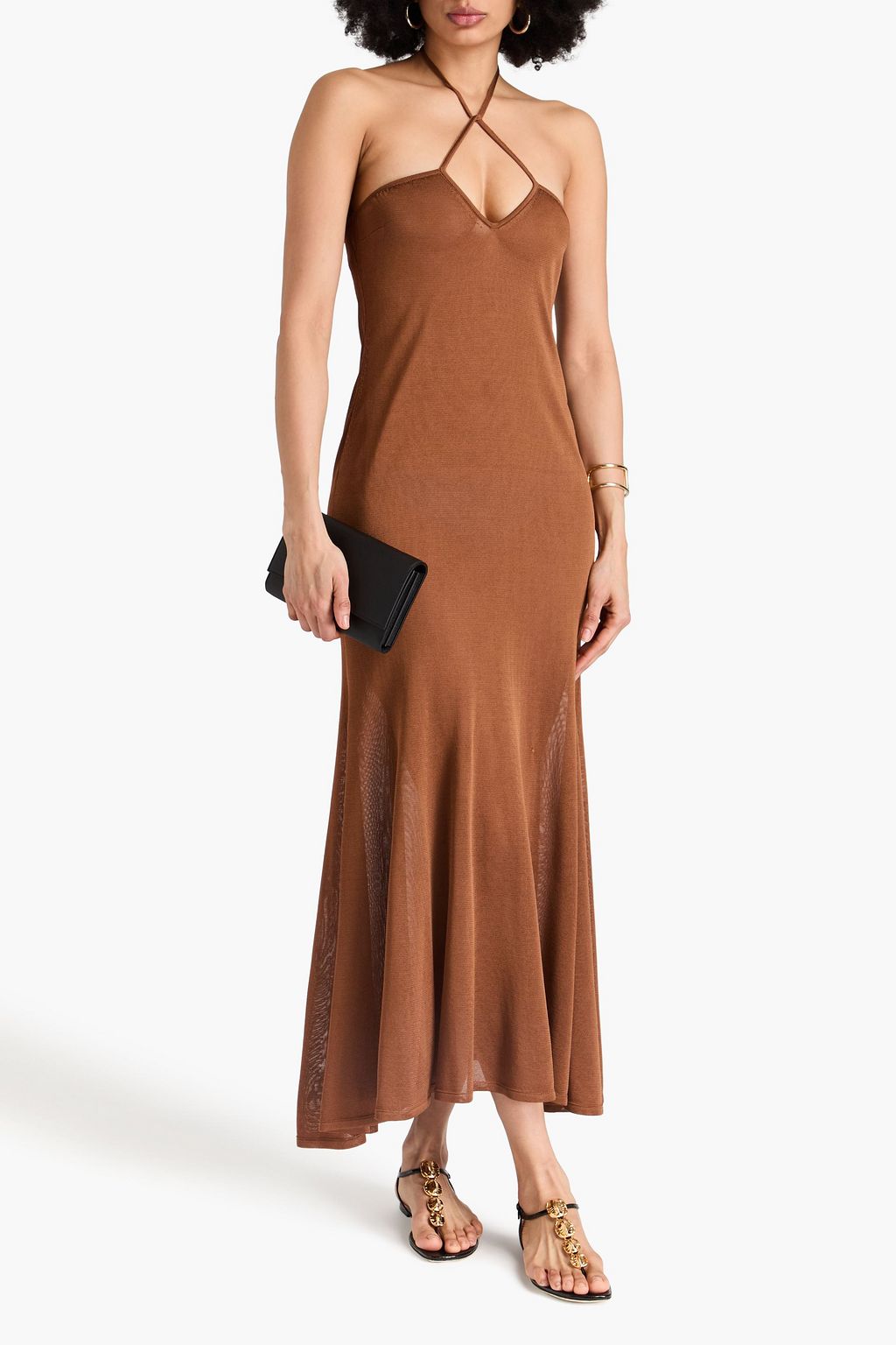 TOM FORD Knitted halterneck maxi dress