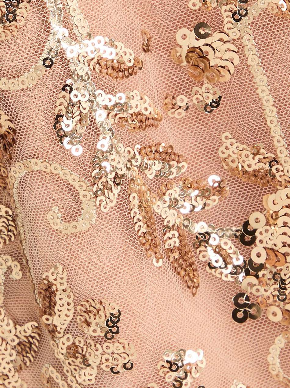 sequin-embellished tulle gown