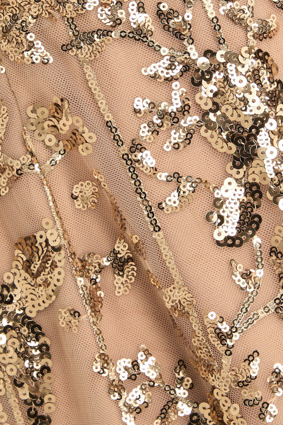 Marchesa Notte Embellished Tulle Gown In Neutral
