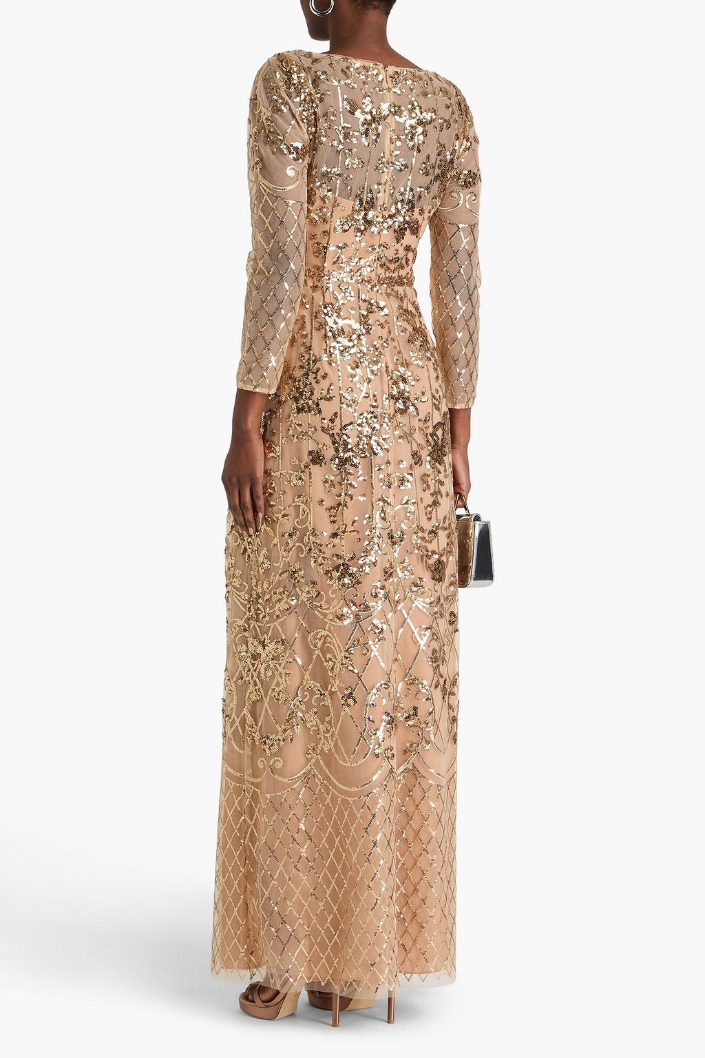 MARCHESA NOTTE Embellished tulle gown