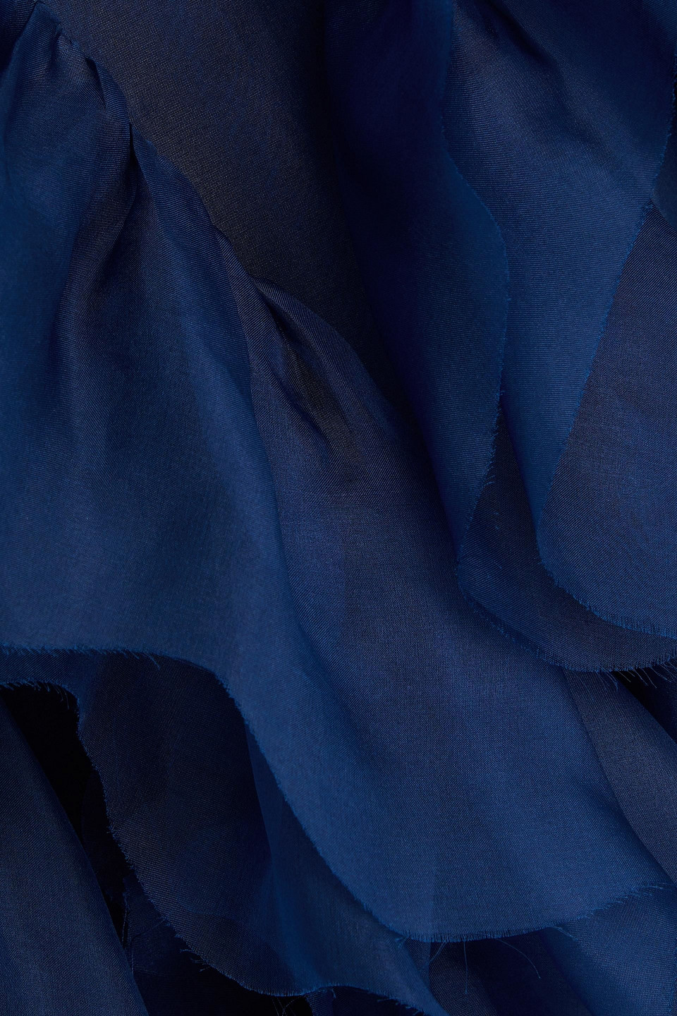 MARCHESA NOTTE RUFFLED SILK-ORGANZA GOWN