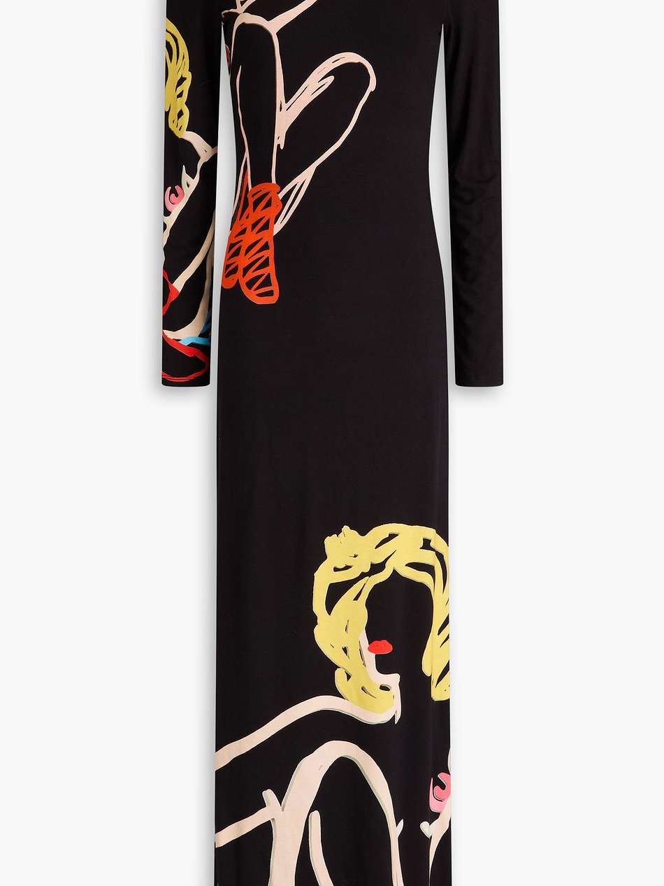 + tom wesselmann open-back printed jersey maxi dress