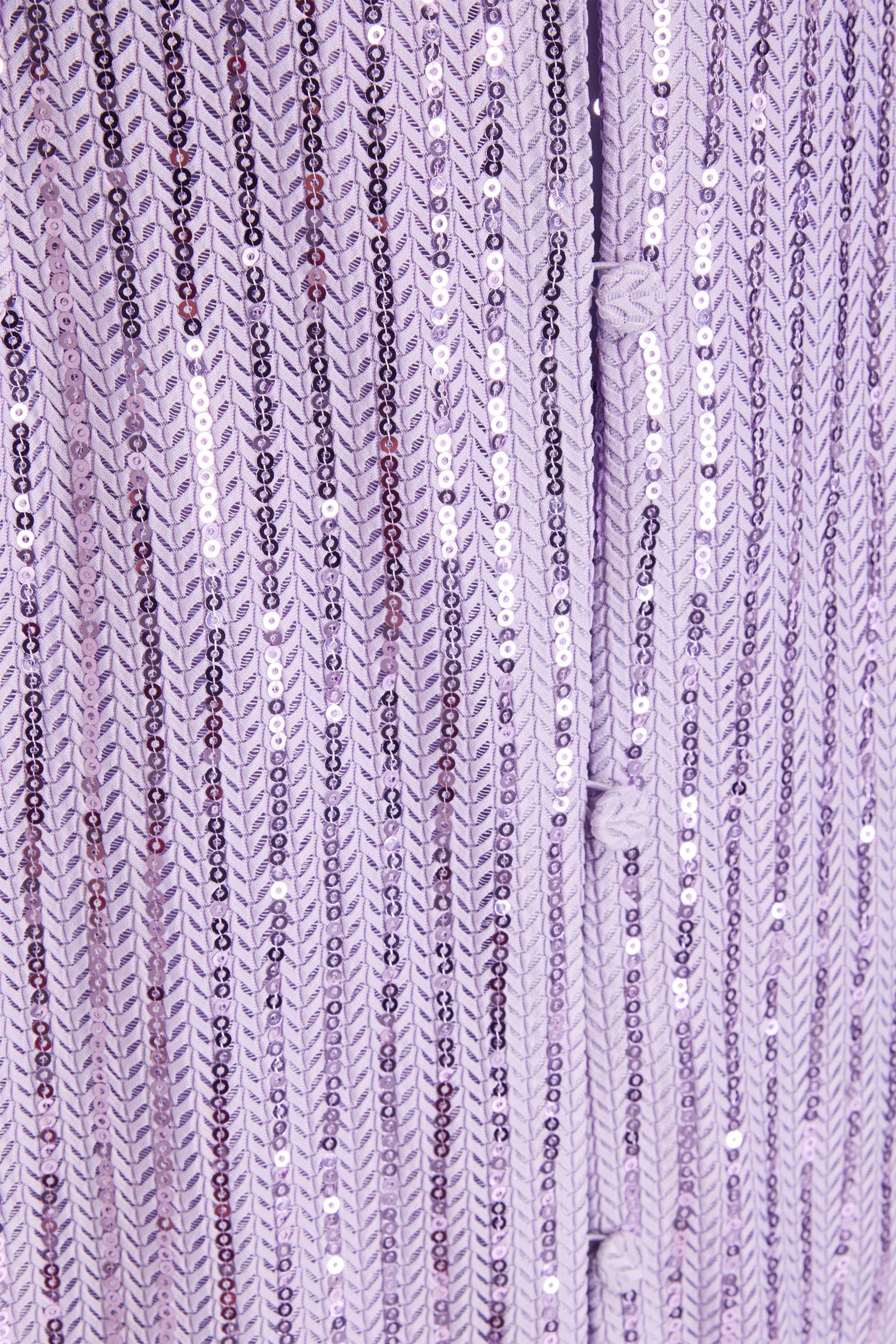 Stine Goya Sonja sequined jacquard-knit midi shirt dress