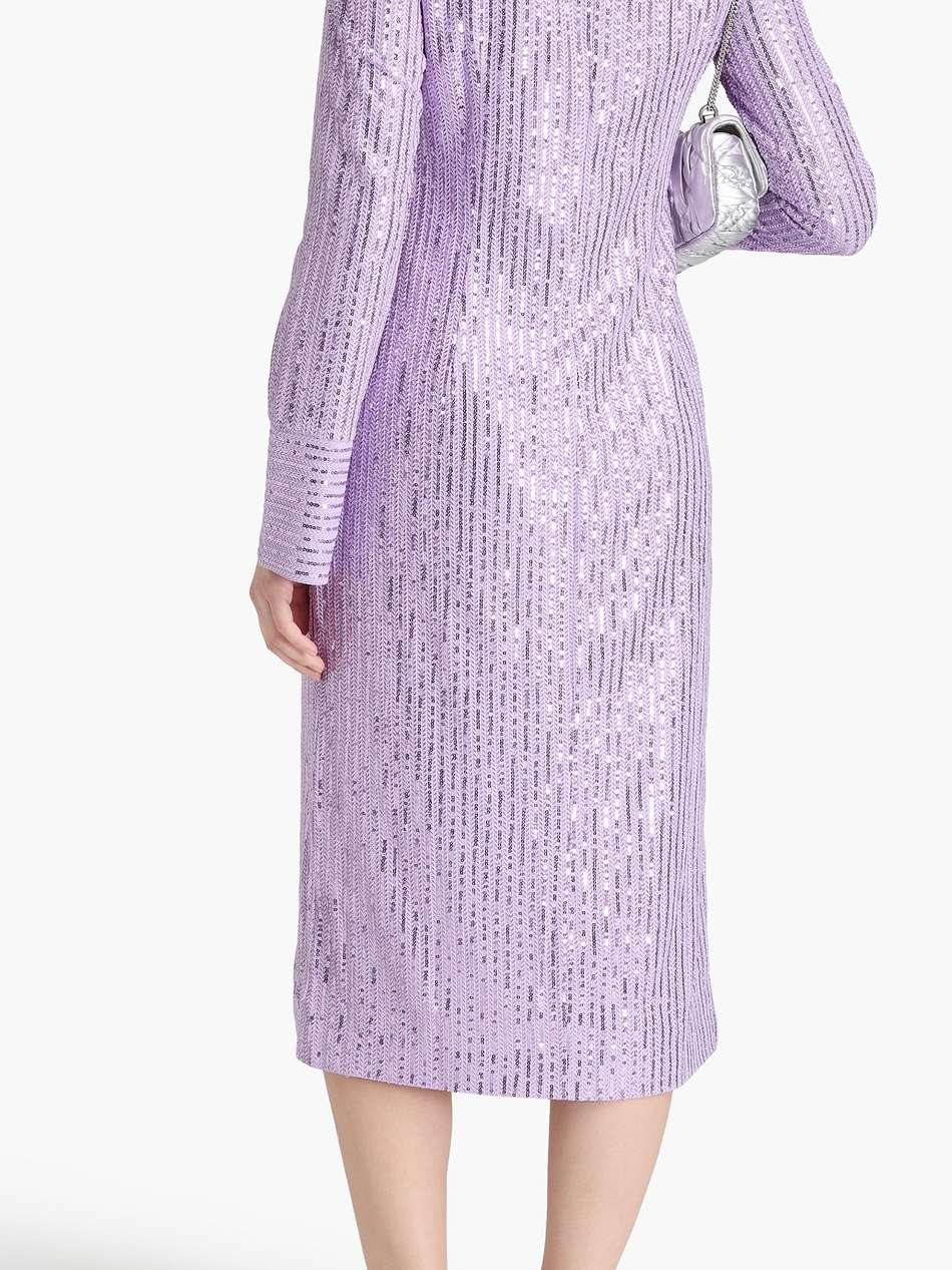 sonja sequined jacquard-knit midi shirt dress
