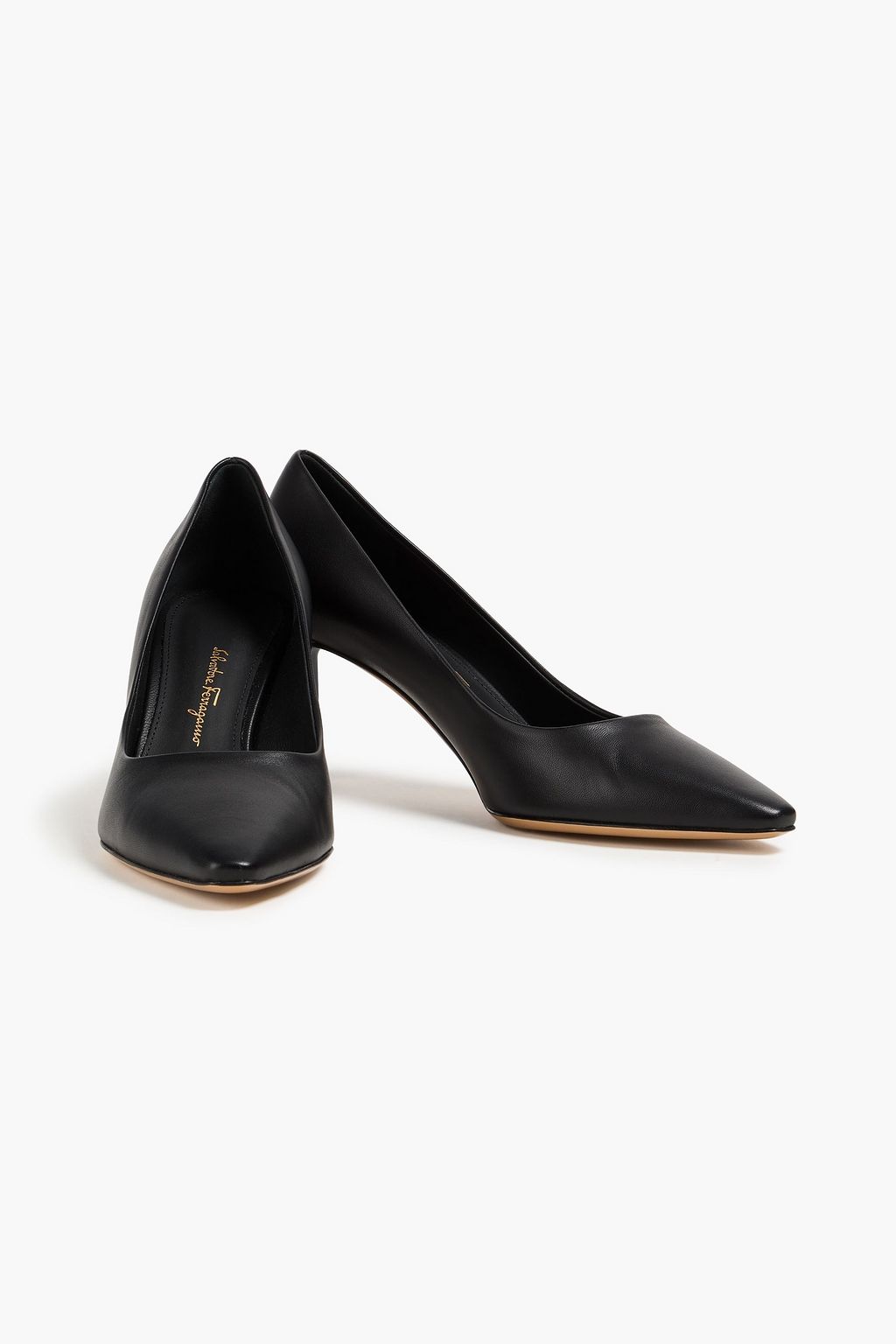FERRAGAMO 저스티나 가죽 펌프스