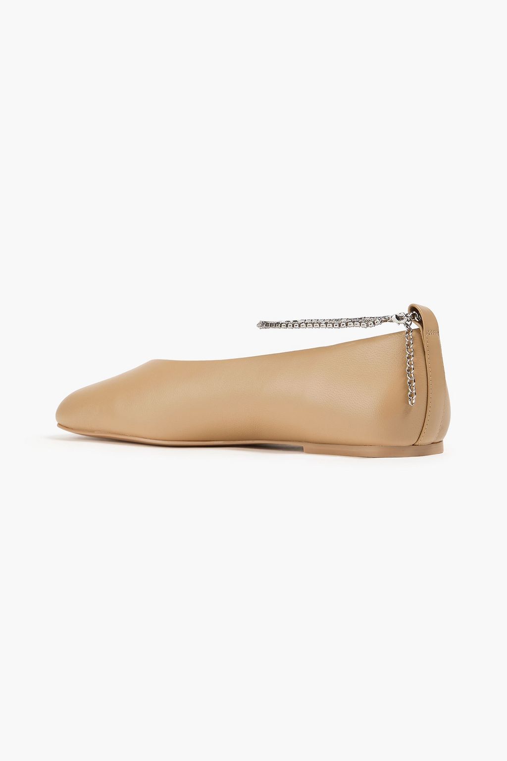 STINE GOYA Reelo crystal-embellished leather ballet flats