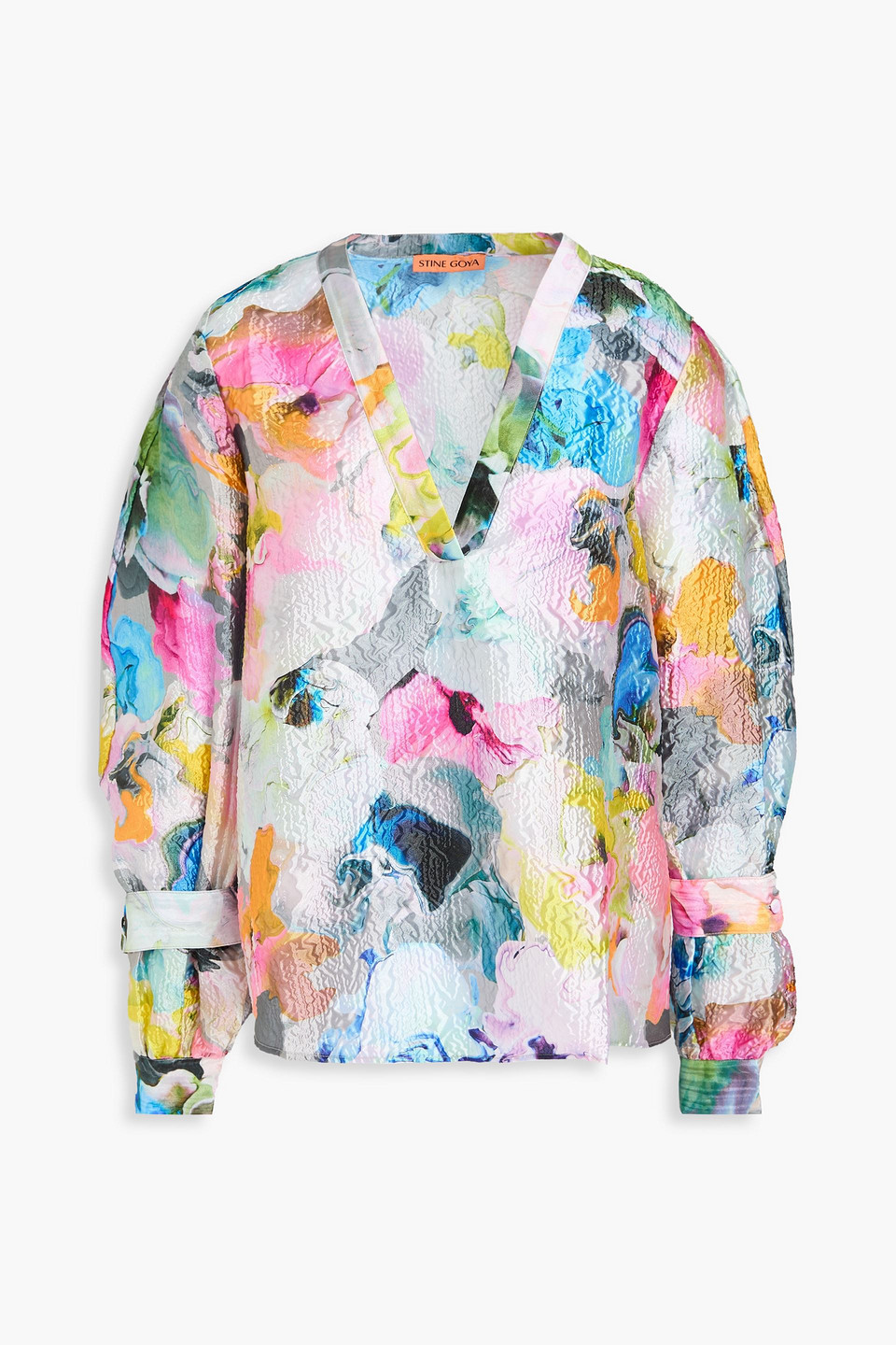 STINE GOYA NANDYA PRINTED CLOQUÉ BLOUSE