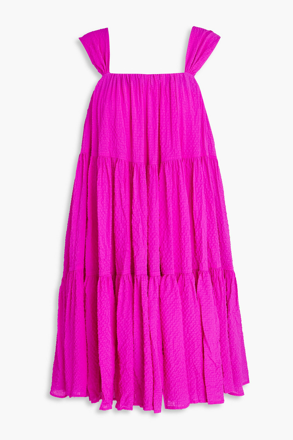 Benedicte tiered seersucker mini dress