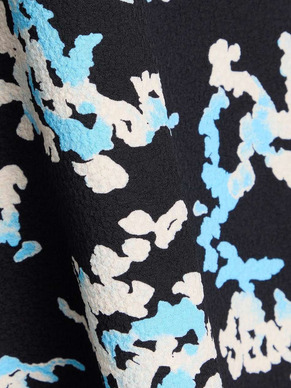 ibticeme printed cloqué mini dress