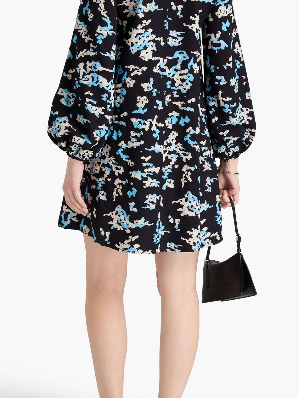 ibticeme printed cloqué mini dress