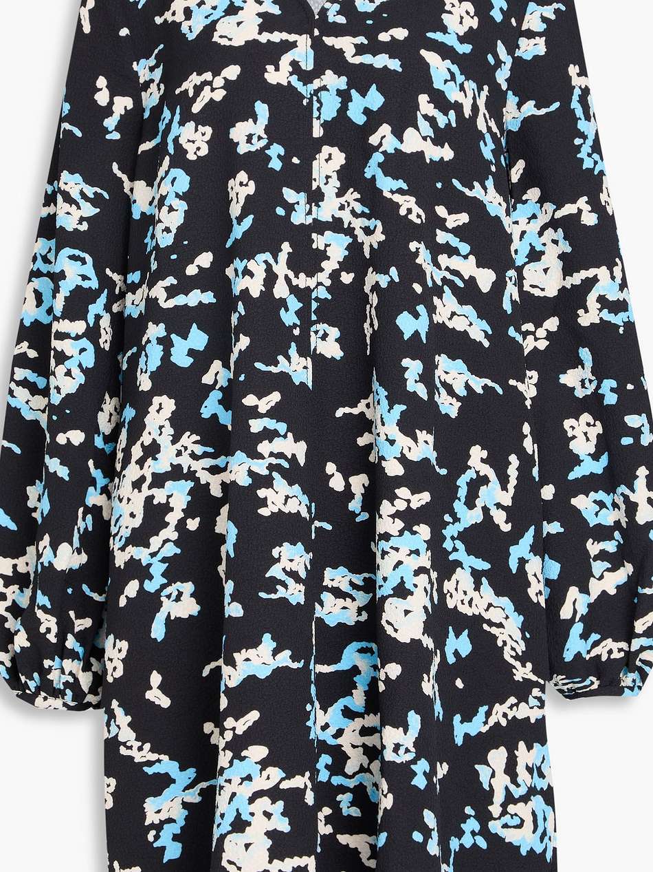 ibticeme printed cloqué mini dress