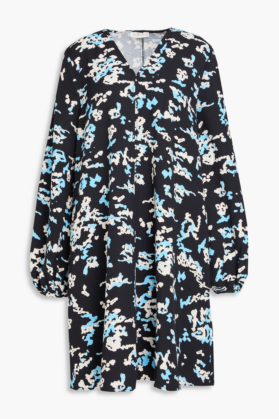 Ibticeme printed cloqué mini dress