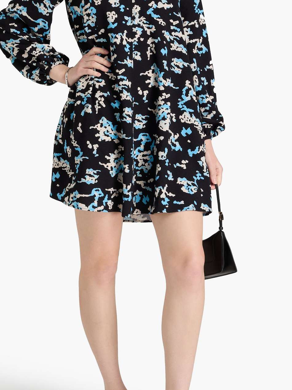 ibticeme printed cloqué mini dress