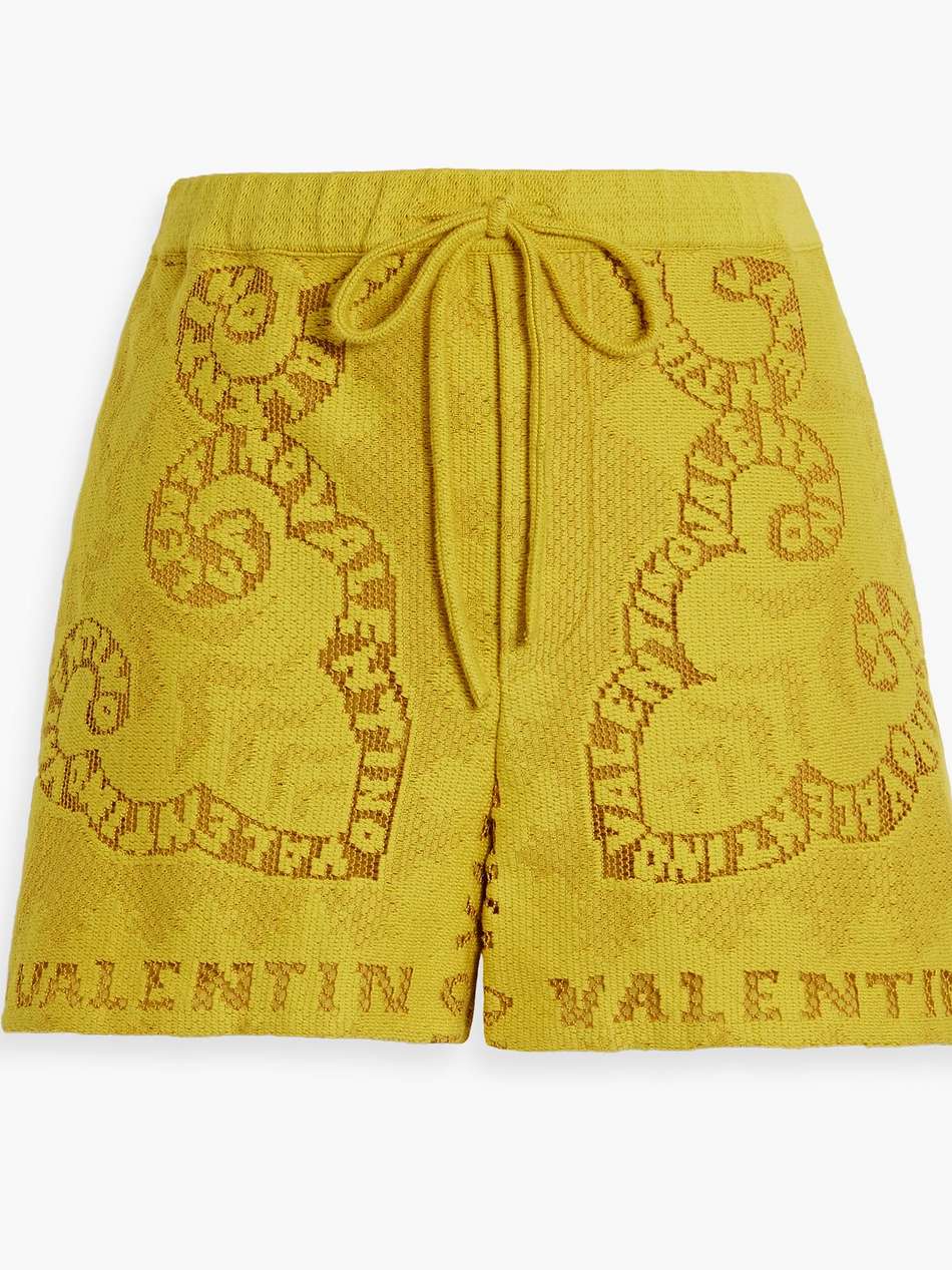 cotton-blend jacquard shorts