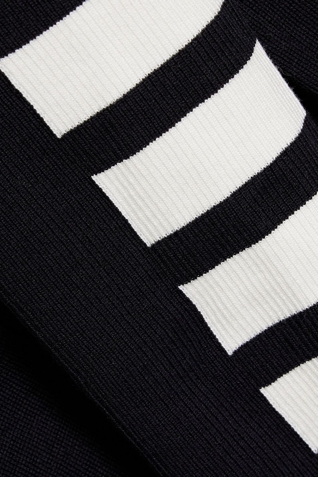 THOM BROWNE Striped silk and cotton-blend cardigan