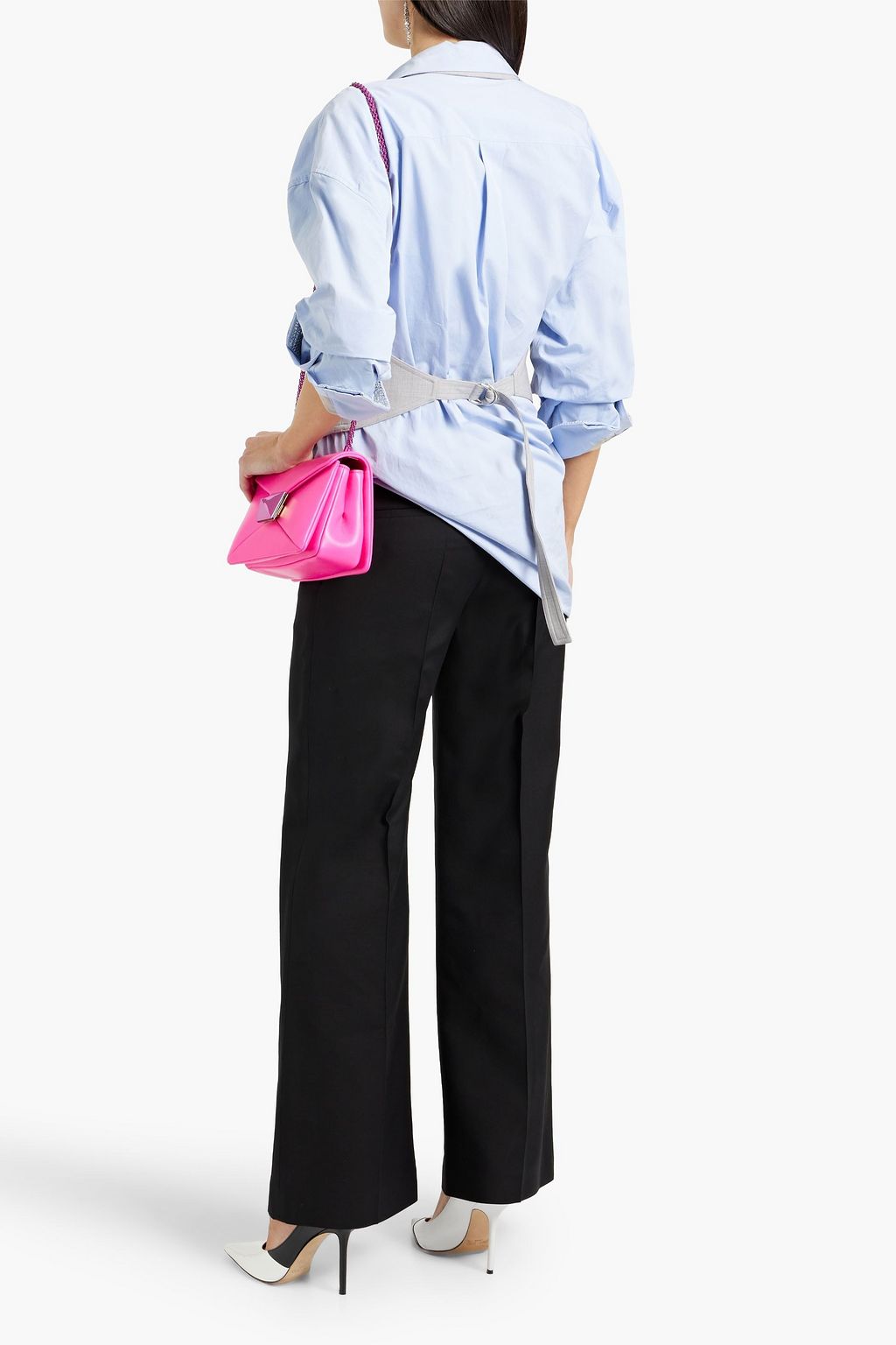 VALENTINO GARAVANI Wool and silk-blend wide-leg pants