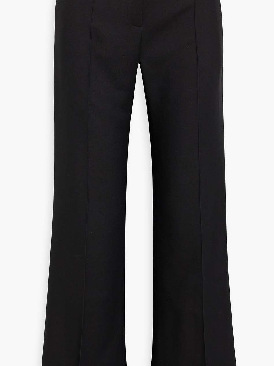 wool and silk-blend wide-leg pants