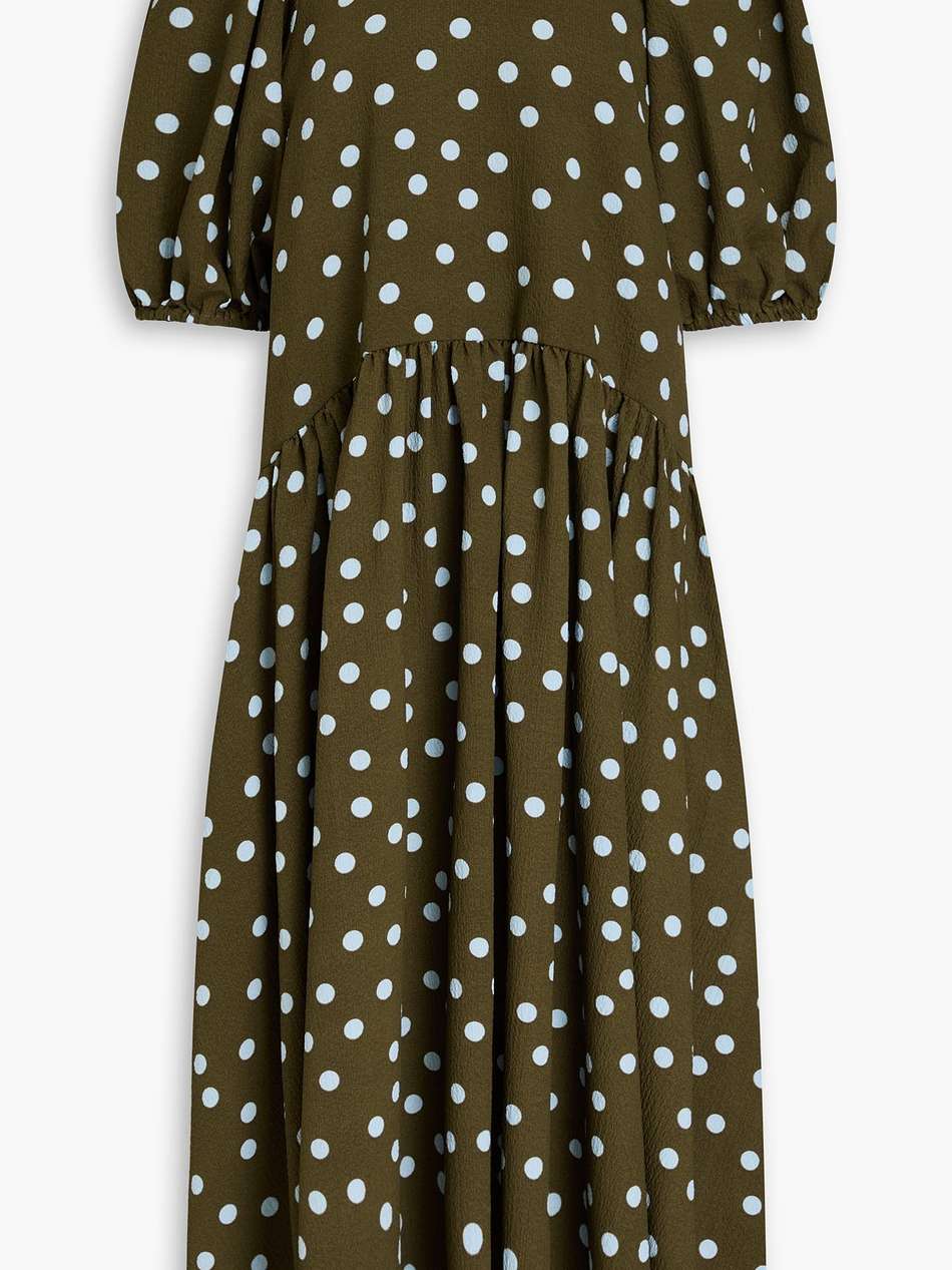 amelia polka-dot seersucker midi dress