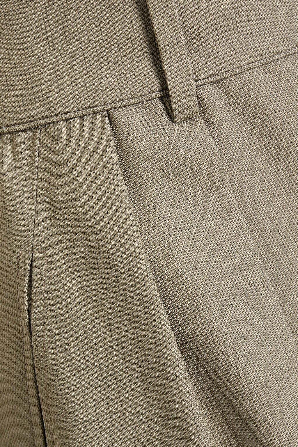VALENTINO GARAVANI Pleated silk-twill wide-leg pants