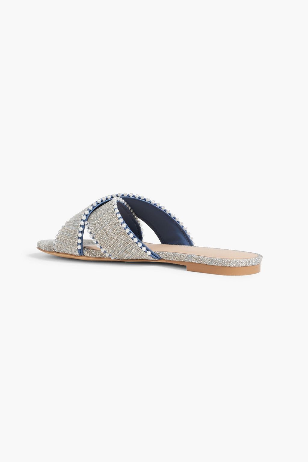 STUART WEITZMAN Roza ツイード サンダル フェイクパール付き