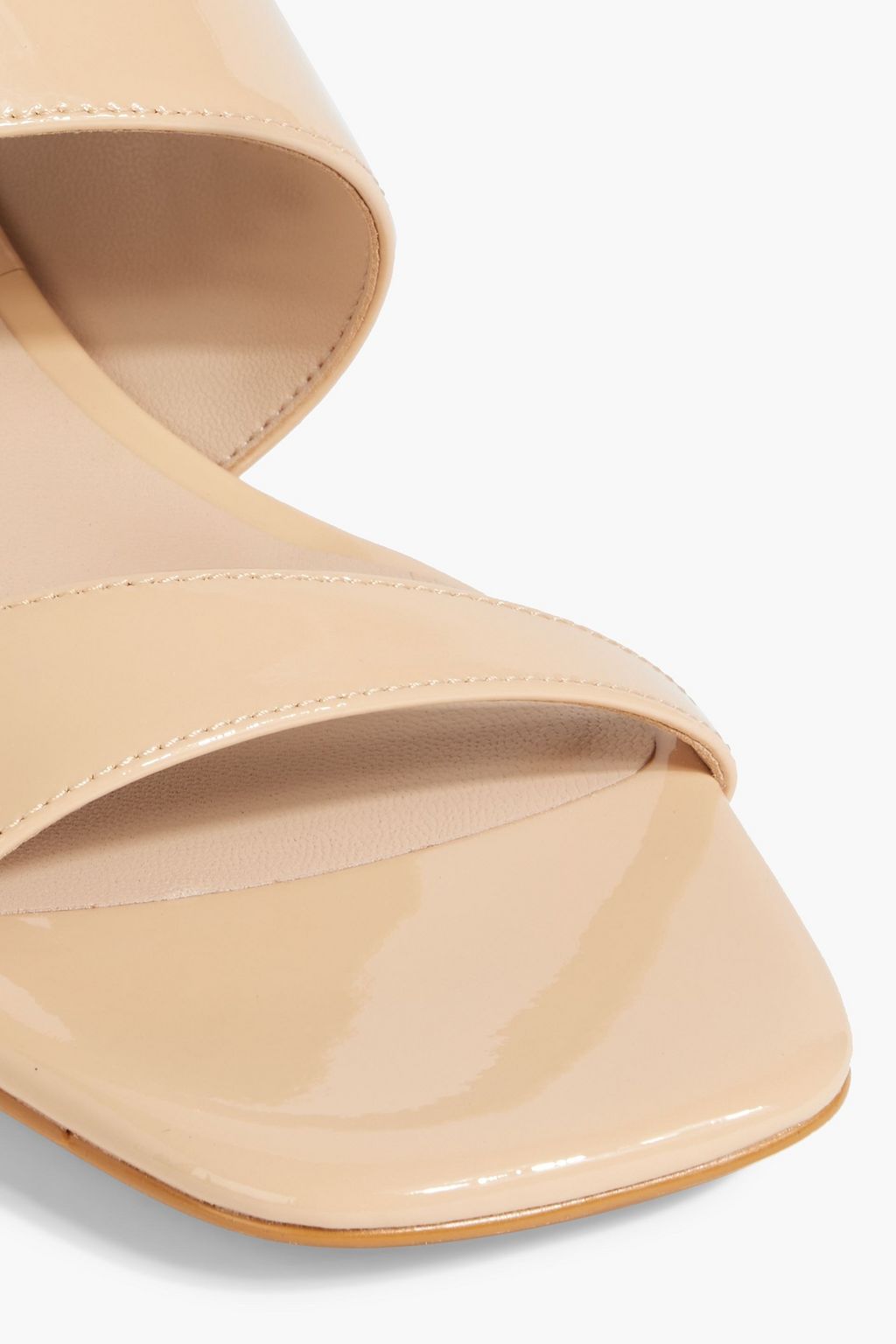 STUART WEITZMAN حذاء ميول ميامي 35 من الجلد اللامع
