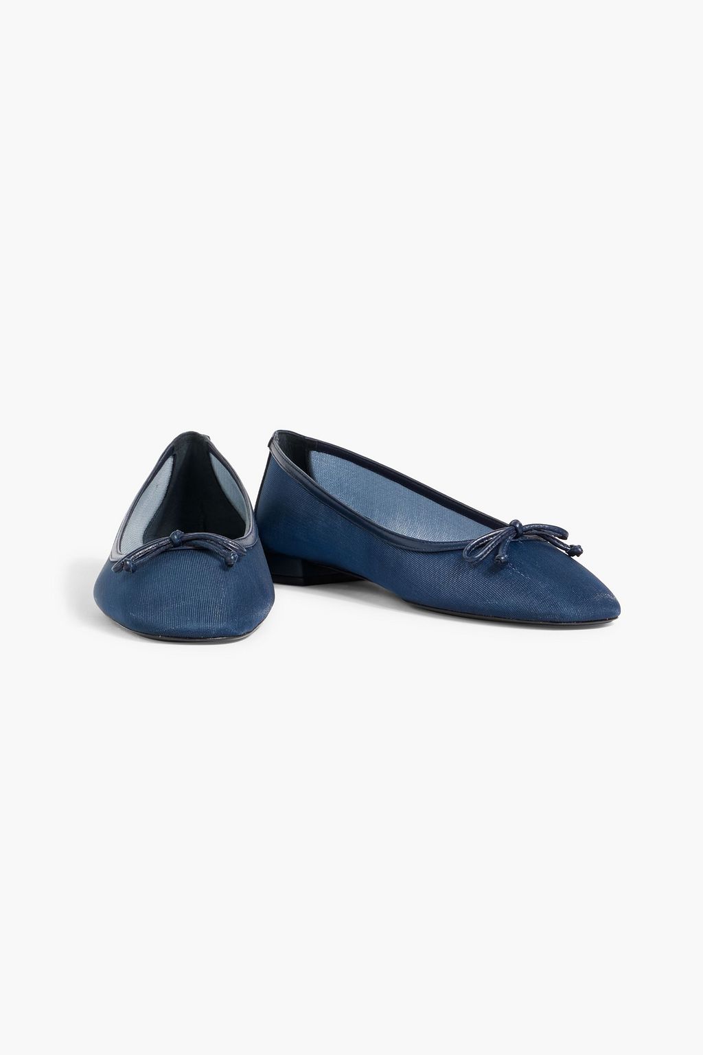 STUART WEITZMAN Arabella bow-detailed mesh ballet flats