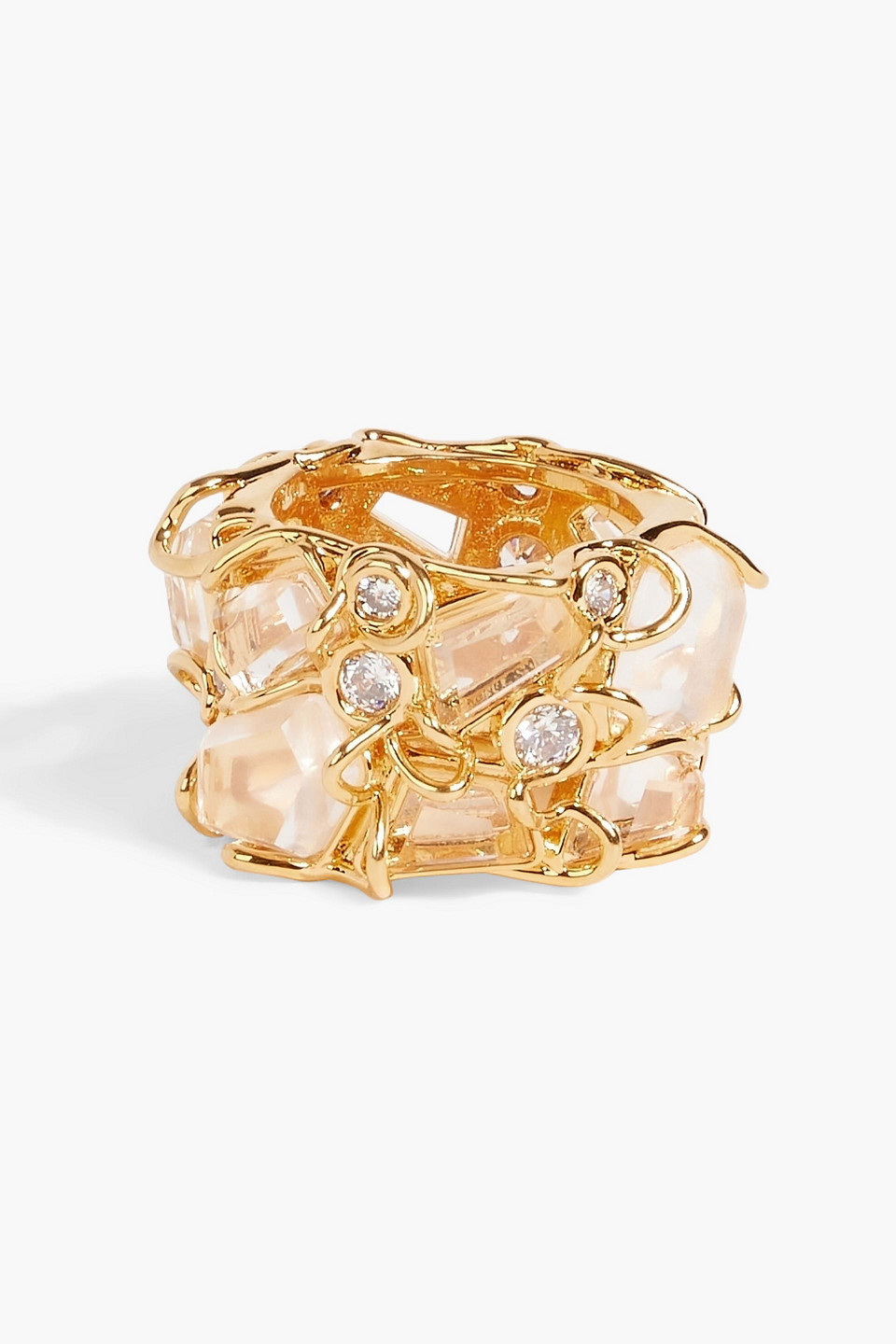 Zimmermann Crystal Swirl Ring In Gold