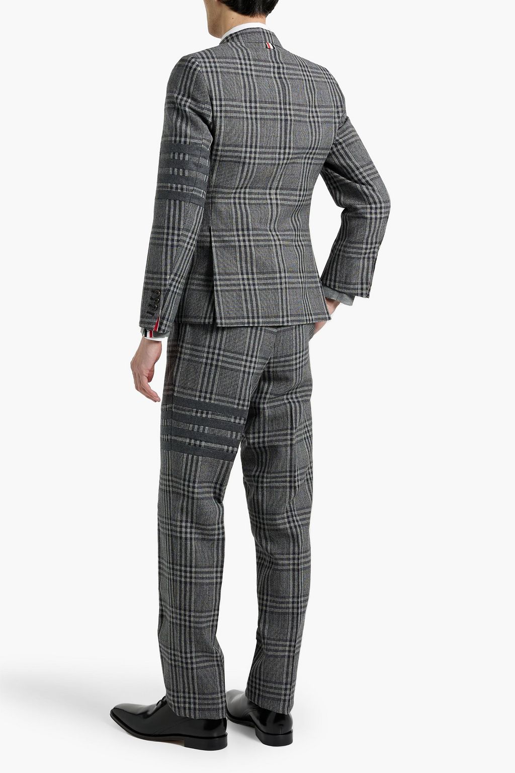 THOM BROWNE Checked wool-tweed blazer