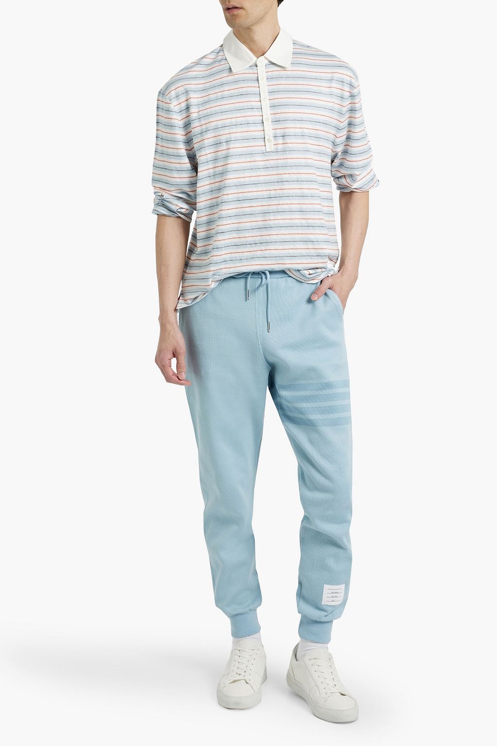 THOM BROWNE Striped cotton sweatpants