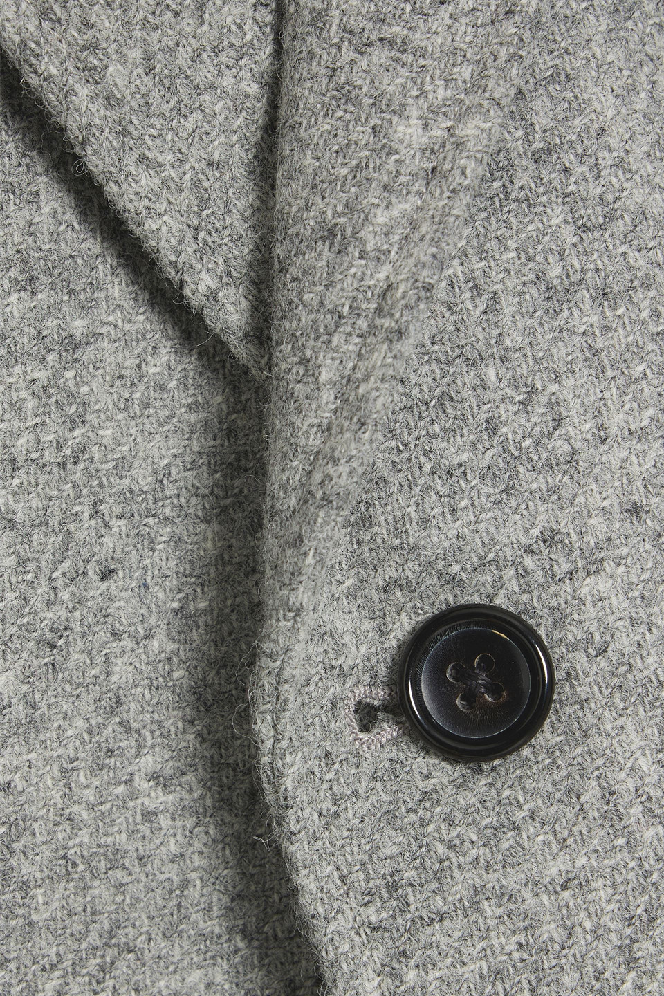 Thom Browne Brushed Wool-tweed Blazer In Gray