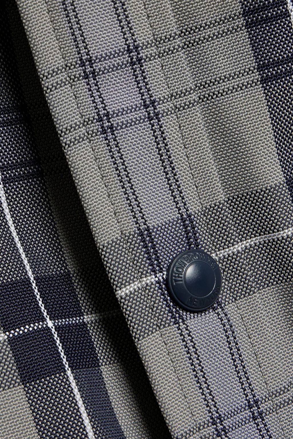 THOM BROWNE Checked cotton overshirt