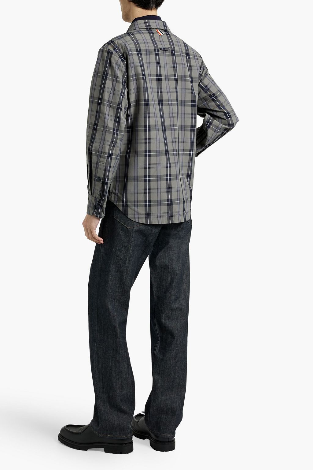 THOM BROWNE Checked cotton overshirt