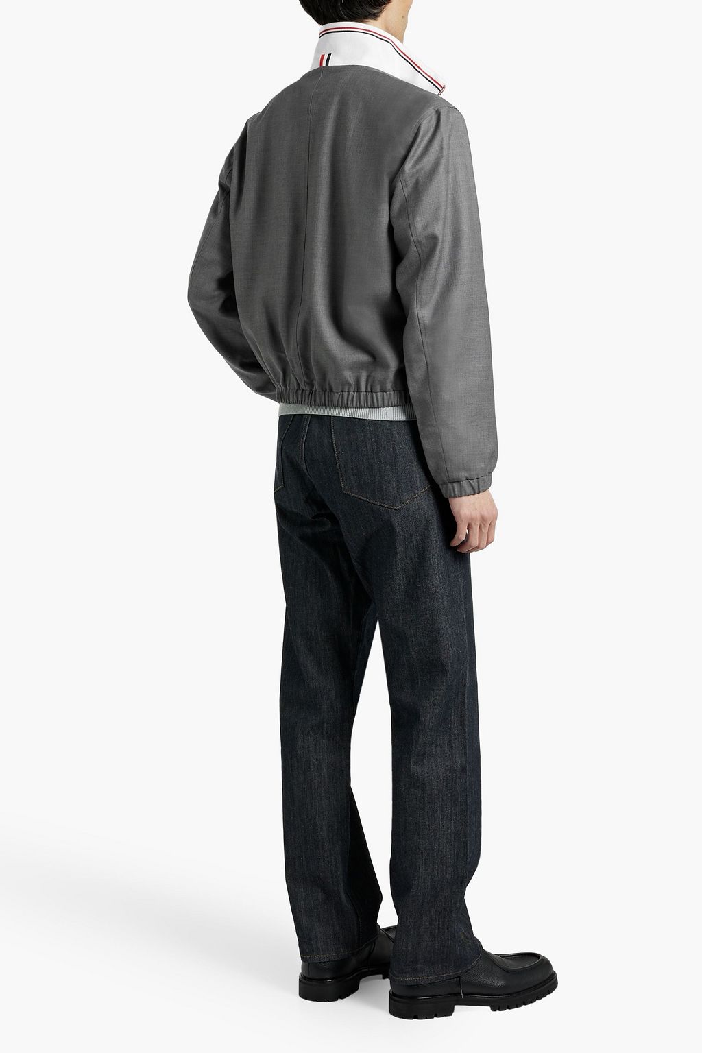 THOM BROWNE Wool-twill bomber jacket