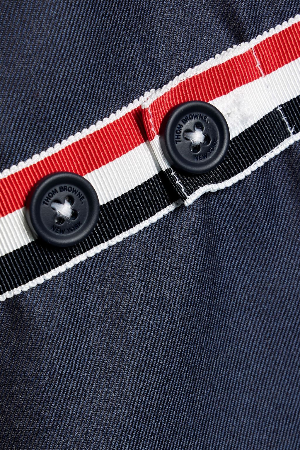 THOM BROWNE Striped wool-twill jacket