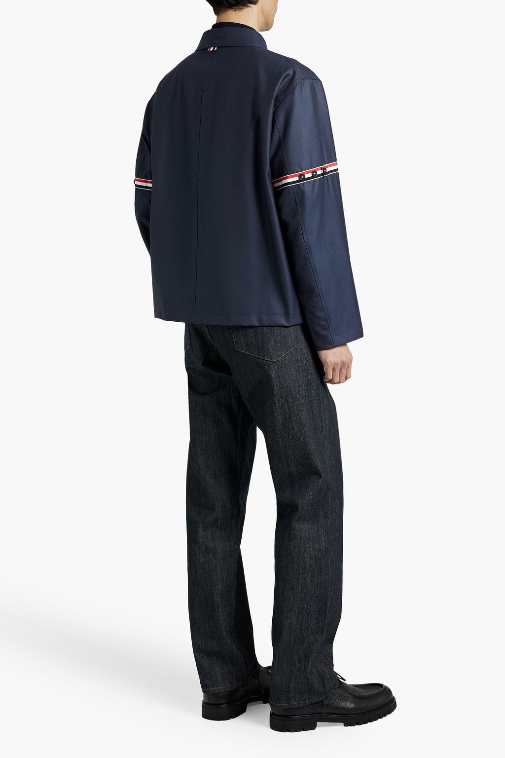 THOM BROWNE Striped wool-twill jacket