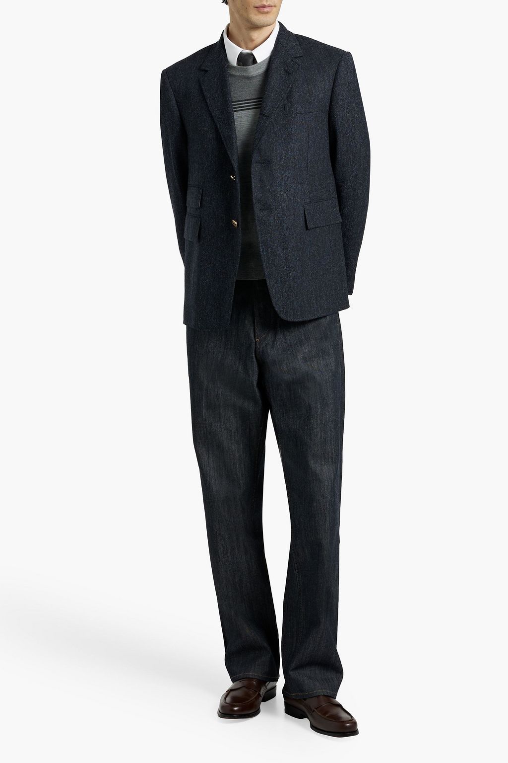THOM BROWNE Wool-tweed suit jacket