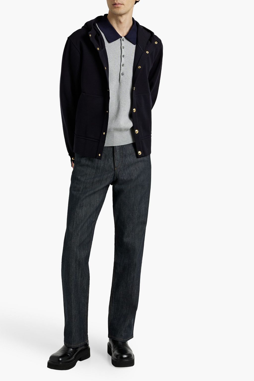THOM BROWNE Wool hooded jacket