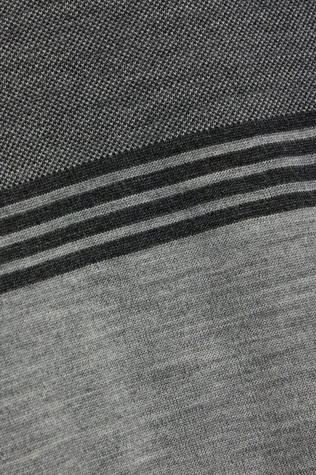 THOM BROWNE Striped wool-blend sweater