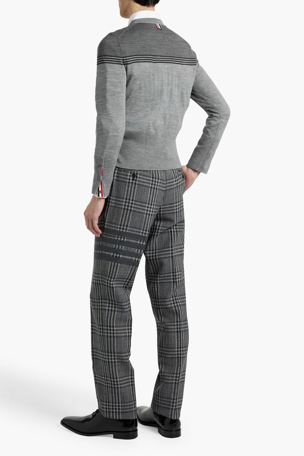THOM BROWNE Striped wool-blend sweater