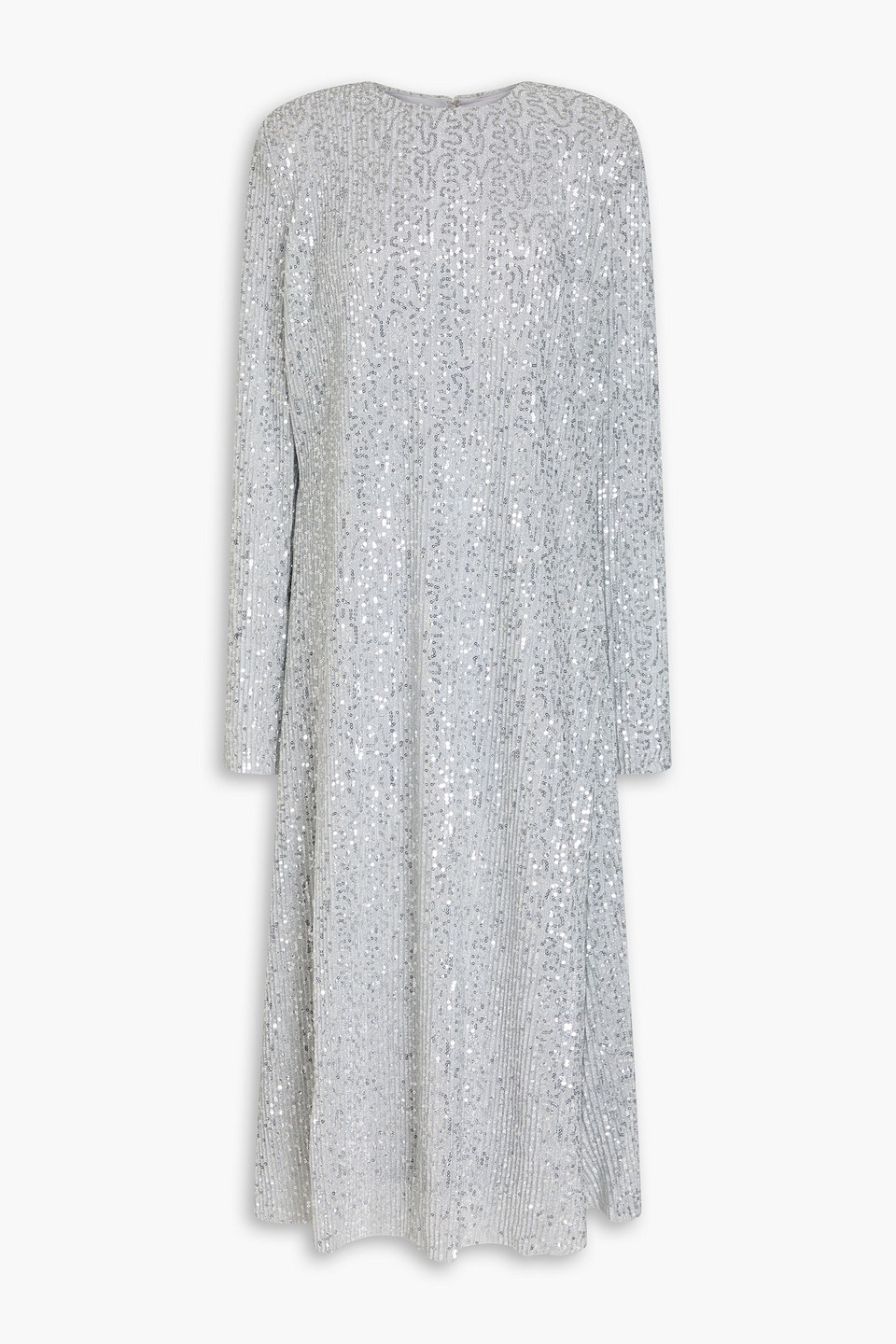 Stine Goya Celsia Midikleid Aus Rippstrick Mit Pailletten In Silber
