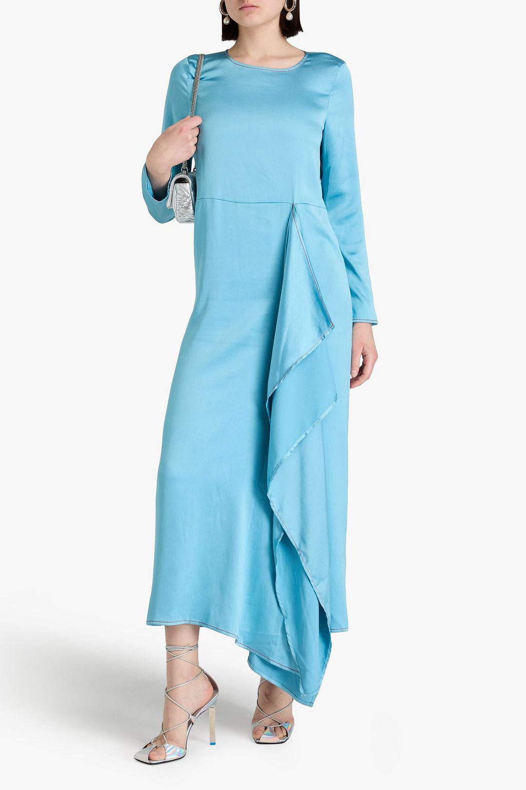STINE GOYA Hudson draped satin maxi dress